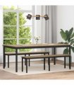 vidaXL Dining Tables 200 x 100 x 75 cm Engineered Wood Rectangular — Colour: Artisan oak