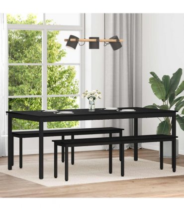 vidaXL Dining Tables 200 x 100 x 75 cm Engineered Wood Rectangular — Colour: Black oak