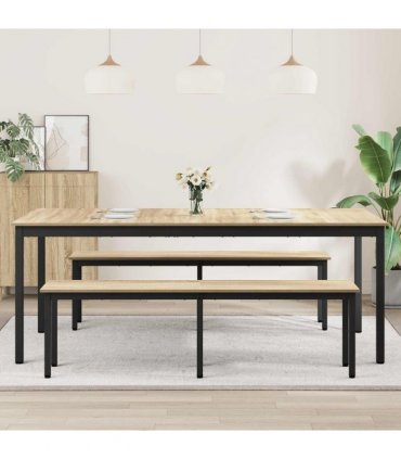 vidaXL Dining Tables 200 x 100 x 75 cm Engineered Wood Rectangular — Colour: Sonoma oak