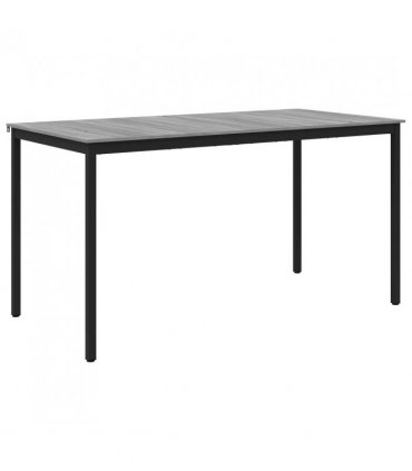 vidaXL Standing Bar Table Engineered Wood — Colour: Grey sonoma, Size: 200 x 100 x 105 cm