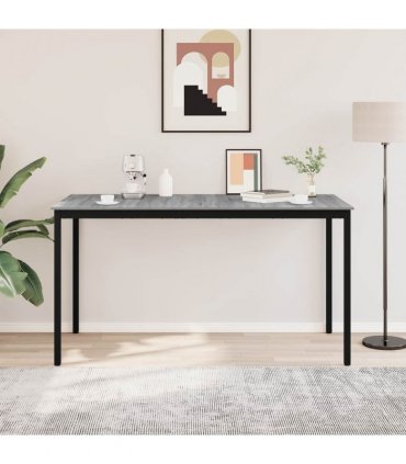 vidaXL Standing Bar Table Engineered Wood — Colour: Grey sonoma, Size: 200 x 100 x 105 cm