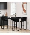 vidaXL Standing Bar Table Engineered Wood Rectangular — Colour: Black oak, Size: 200 x 100 x 105 cm