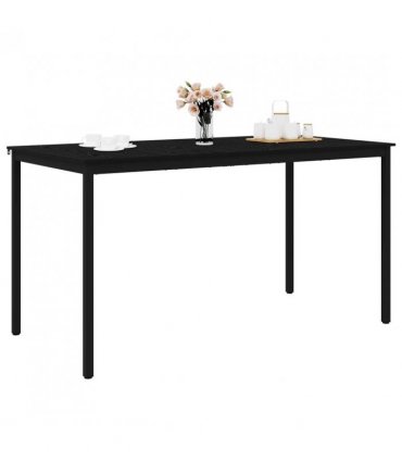 vidaXL Standing Bar Table Engineered Wood Rectangular — Colour: Black oak, Size: 200 x 100 x 105 cm