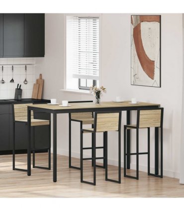 vidaXL Standing Bar Table Engineered Wood Rectangular — Colour: Sonoma oak, Size: 180 x 90 x 105 cm