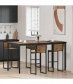 vidaXL Standing Bar Table Engineered Wood Rectangular — Colour: Old wood, Size: 200 x 100 x 105 cm