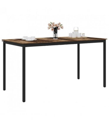 vidaXL Standing Bar Table Engineered Wood Rectangular — Colour: Old wood, Size: 200 x 100 x 105 cm