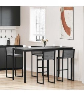 vidaXL Standing Bar Table Engineered Wood Rectangular — Colour: Grey sonoma, Size: 180 x 90 x 105 cm