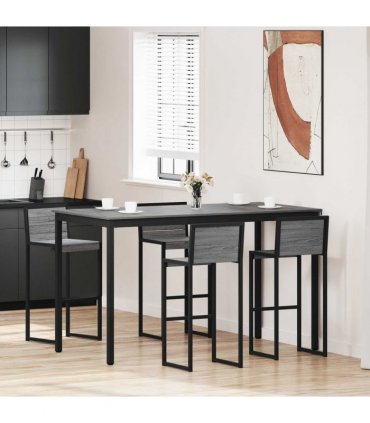 vidaXL Standing Bar Table Engineered Wood Rectangular — Colour: Grey sonoma, Size: 180 x 90 x 105 cm