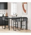vidaXL Standing Bar Table Engineered Wood Rectangular — Colour: Grey sonoma, Size: 180 x 90 x 105 cm