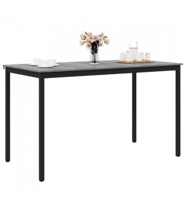vidaXL Standing Bar Table Engineered Wood Rectangular — Colour: Grey sonoma, Size: 180 x 90 x 105 cm