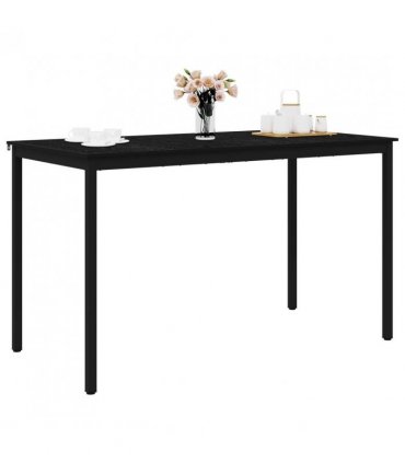 vidaXL Standing Bar Table Engineered Wood Rectangular — Colour: Black oak, Size: 180 x 90 x 105 cm
