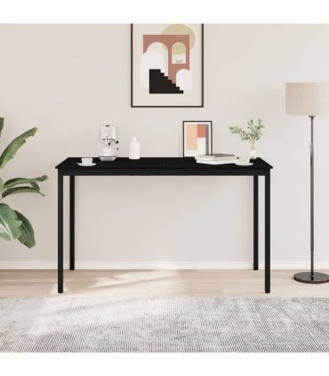 vidaXL Standing Bar Table Engineered Wood Rectangular — Colour: Black oak, Size: 180 x 90 x 105 cm