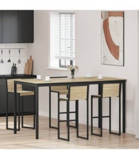 vidaXL Standing Bar Table Engineered Wood Rectangular — Colour: Sonoma oak, Size: 200 x 100 x 105 cm