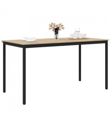vidaXL Standing Bar Table Engineered Wood Rectangular — Colour: Sonoma oak, Size: 200 x 100 x 105 cm