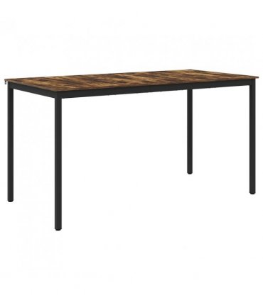 vidaXL Standing Bar Table Engineered Wood Rectangular — Colour: Smoked oak, Size: 200 x 100 x 105 cm
