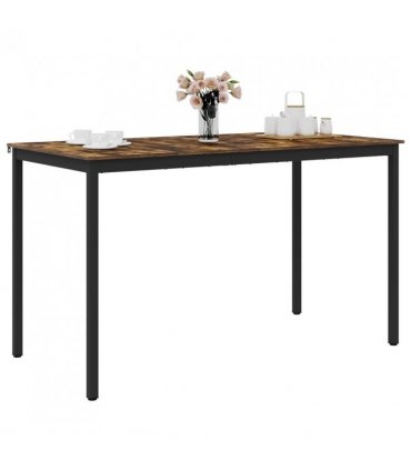 vidaXL Standing Bar Table Engineered Wood Rectangular — Colour: Smoked oak, Size: 180 x 90 x 105 cm