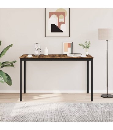 vidaXL Standing Bar Table Engineered Wood Rectangular — Colour: Smoked oak, Size: 180 x 90 x 105 cm