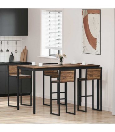 vidaXL Standing Bar Table Engineered Wood Rectangular — Colour: Old wood, Size: 180 x 90 x 105 cm