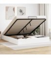 vidaXL Ottoman Bed Frame White 203 x 180 x 25 cm Engineered Wood — Size: 180 x 200 cm