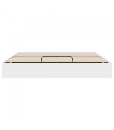 vidaXL Ottoman Bed Frame White 203 x 180 x 25 cm Engineered Wood — Size: 180 x 200 cm