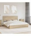 vidaXL Storage Bed with Drawer Sonoma Oak 180 x 200 cm Engineered Wood — V0672007089