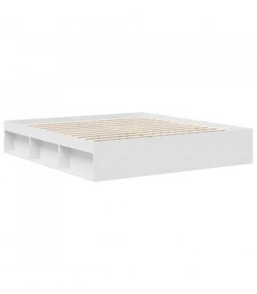 vidaXL Bed Frame with Headboard White 180 x 200 cm Solid Pine Wood — V0672007259