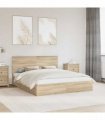 vidaXL Storage Bed with Drawer Sonoma Oak 160 x 200 cm Engineered Wood — V0672008017