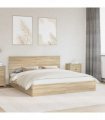 vidaXL Storage Bed with Drawer Sonoma Oak 180 x 200 cm Engineered Wood — V0672008056