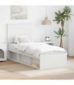 vidaXL Bed Frame with Headboard White 75 x 190 cm Solid Pine Wood — V0672008176