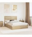 vidaXL Storage Bed with Drawer Sonoma Oak 160 x 200 cm Engineered Wood — V0672008647