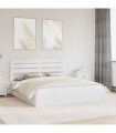 vidaXL Storage Bed with Headboard White 180 x 200 cm Engineered Wood — V0672008678