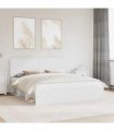 vidaXL Bed Frame with Headboard White 180 x 200 cm Solid Pine Wood — V0672009410