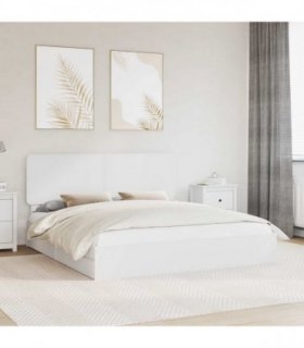 vidaXL Storage Bed with Headboard White 180 x 200 cm Engineered Wood — V0672009634