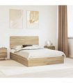 vidaXL Storage Bed with Drawer Sonoma Oak 140 x 200 cm Engineered Wood — V0672009636