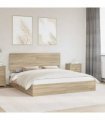 vidaXL Storage Bed with Drawer Sonoma Oak 180 x 200 cm Engineered Wood — V0672009645