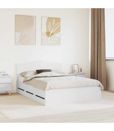 vidaXL Bed Frame with Drawer White 160 x 200 cm Engineer Wood — V0672009867