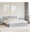 vidaXL Bed Frame with Drawer Grey Sonoma 180 x 200 cm Engineer Wood — V0672009871