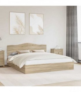 vidaXL Storage Bed with Drawer Sonoma Oak 180 x 200 cm Engineered Wood — V0672009970