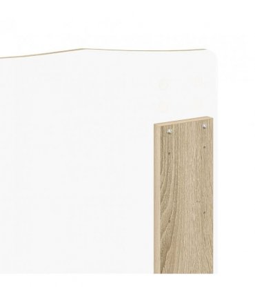 vidaXL Bed Frame with Headboard Sonoma 140 x 190 cm Solid Pine Wood — Colour: Sonoma oak — V0672010079