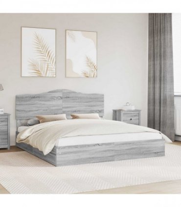 vidaXL Storage Bed Grey Sonoma 180 x 200 cm Engineered Wood — V0672010261