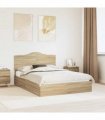 vidaXL Storage Bed with Drawer Sonoma Oak 160 x 200 cm Engineered Wood — V0672010298
