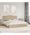 vidaXL Storage Bed with Drawer Sonoma Oak 180 x 200 cm Engineered Wood — V0672010307