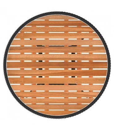 vidaXL Dining Table | Black and brown | PE rattan | Small | Durable
