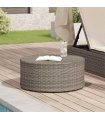 vidaXL Outdoor Coffee Table Grey Ø 68 x 30 cm Poly Rattan