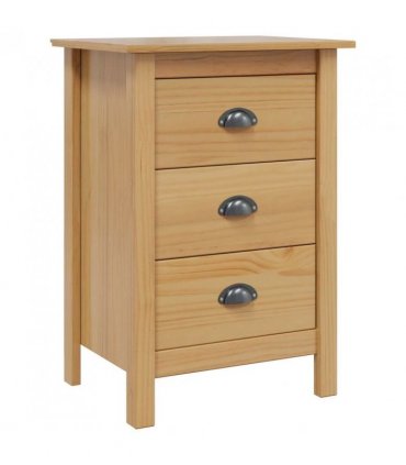 vidaXL Bedside Cabinet with Drawer HILL Honey Brown 46 x 35 x 65 cm