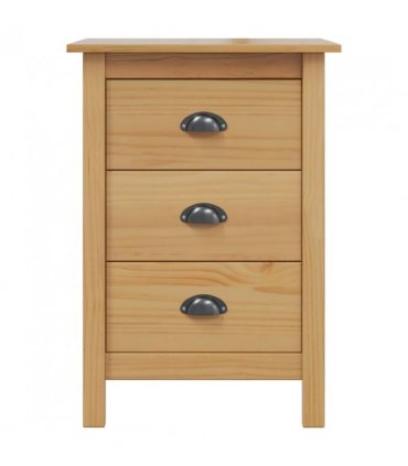 vidaXL Bedside Cabinet with Drawer HILL Honey Brown 46 x 35 x 65 cm