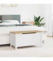vidaXL Storage Box HILL White and Honey Brown 90 x 40 x 45 cm