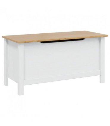 vidaXL Storage Box HILL White and Honey Brown 90 x 40 x 45 cm