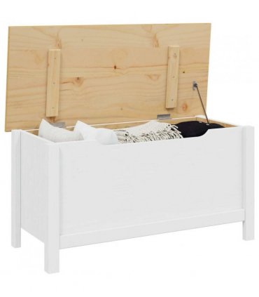 vidaXL Storage Box HILL White and Honey Brown 90 x 40 x 45 cm