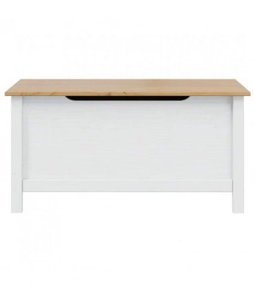 vidaXL Storage Box HILL White and Honey Brown 90 x 40 x 45 cm